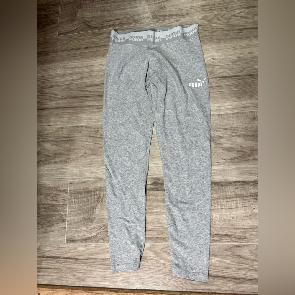 Puma women's leggings, size M, grey, without pockets